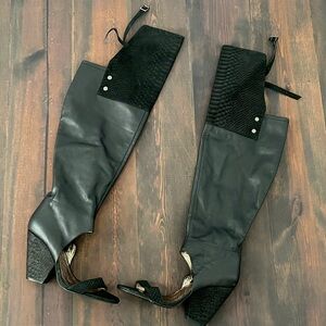 Jeffrey Campbell knee high heel sandals